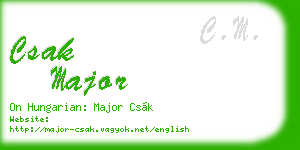 csak major business card